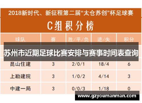 苏州市近期足球比赛安排与赛事时间表查询